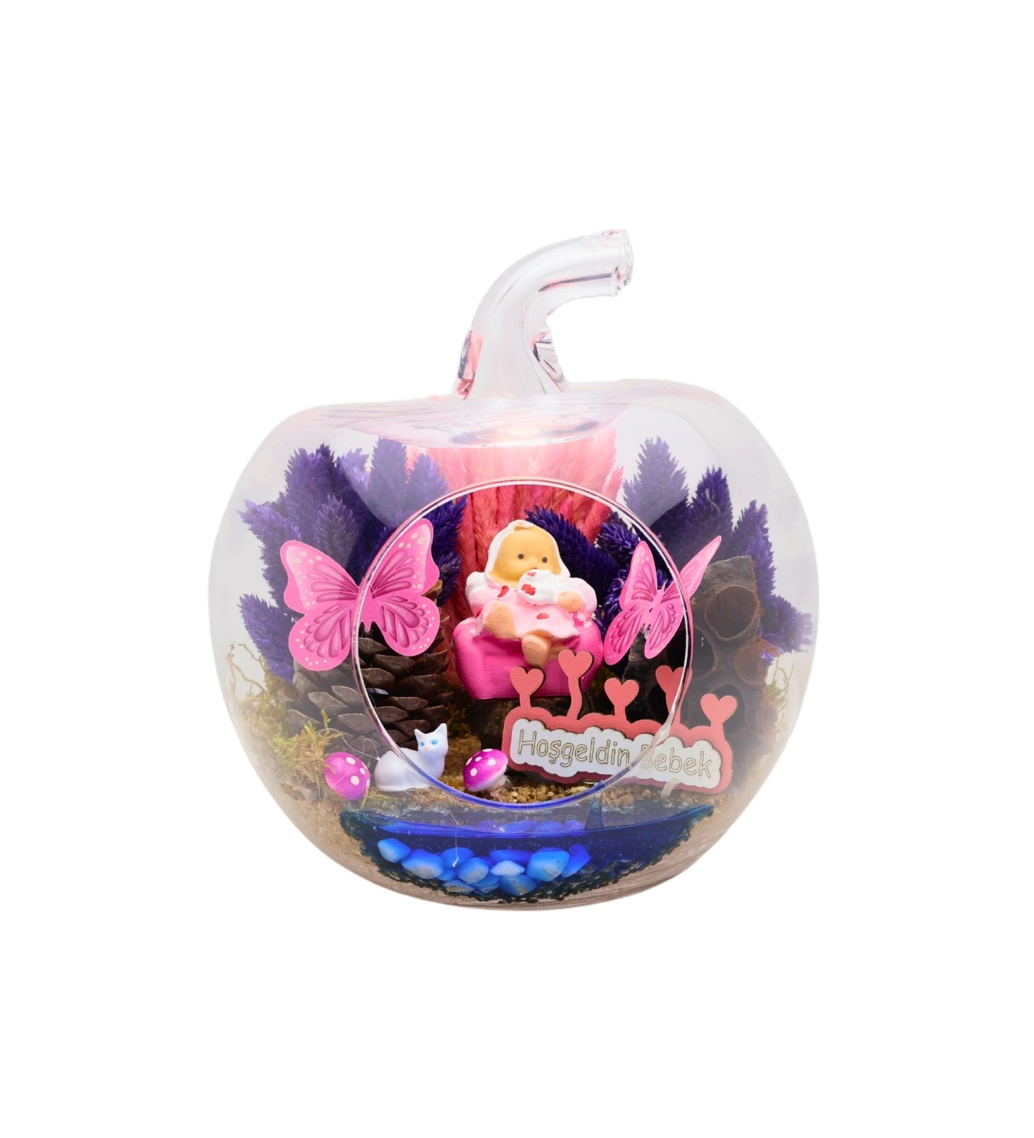 Yeni Doğan Kız Bebek Küçük Elma Teraryum