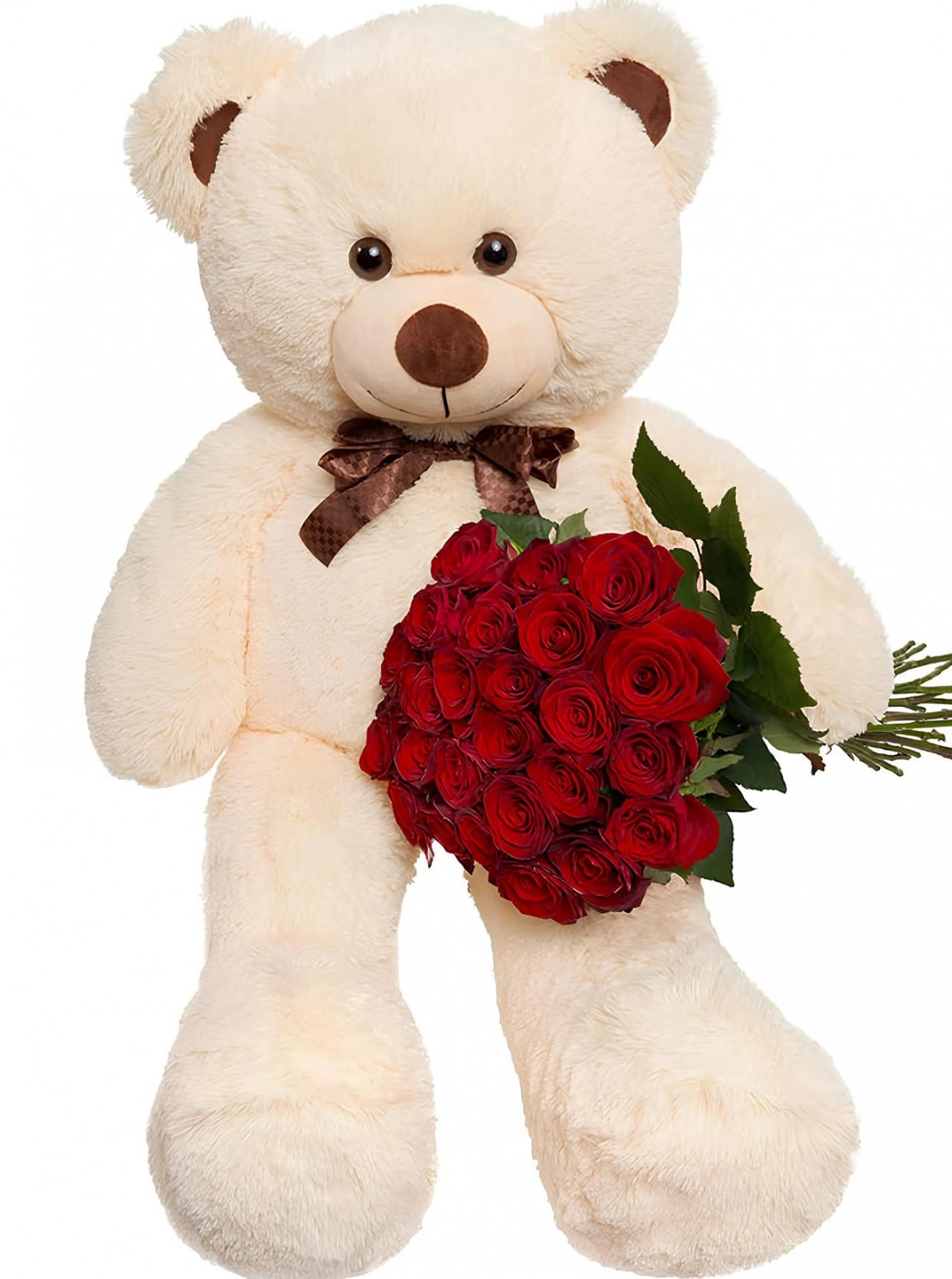 Ayıcıklı Ve 25 Adet Gül