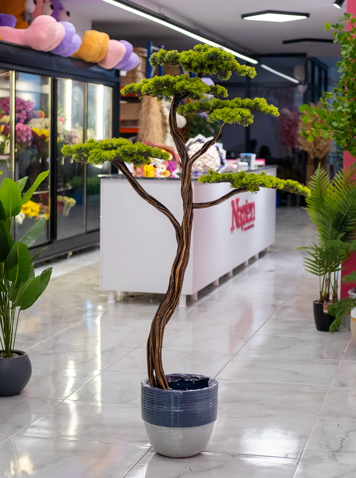 Çamur Saksıda Yapay Bonsai Ağaç  160 Cm 