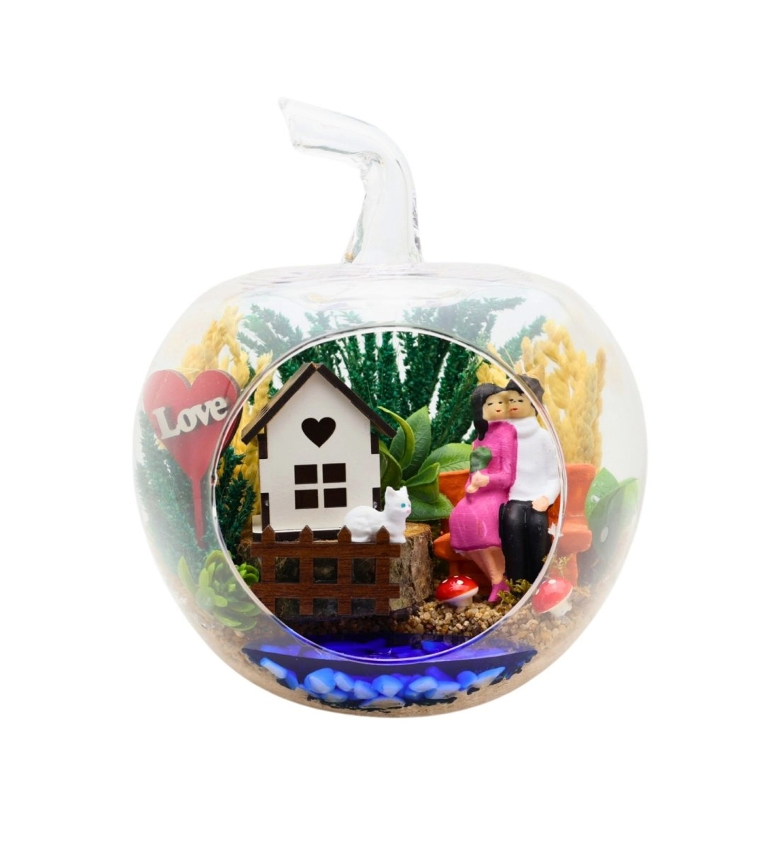 Sevgiliye, Eşlere Özel Işıklı Orta Elma Teraryum