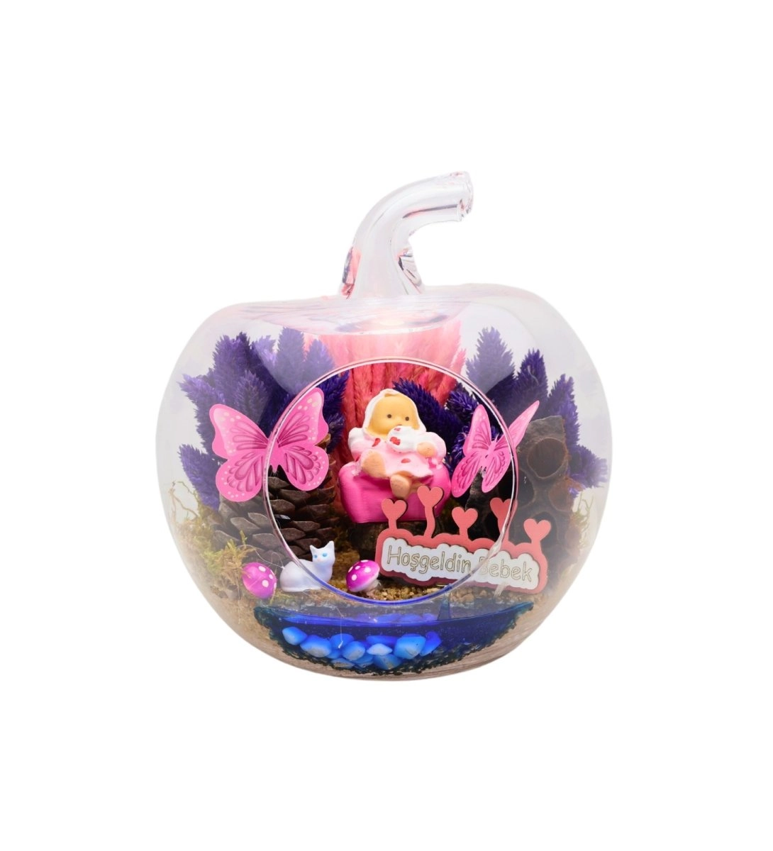 Yeni Doğan Kız Bebek Küçük Elma Teraryum