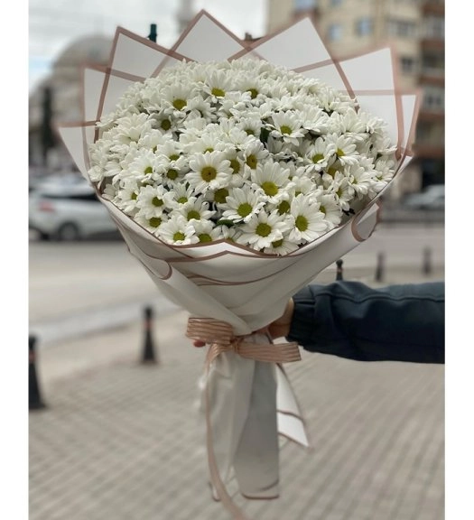 Beyaz Kasımpatı Buketi