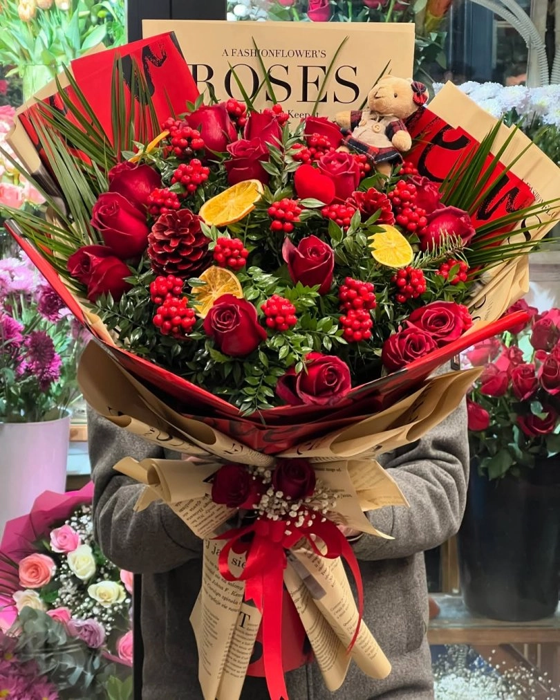 Luxury Kokina Ve Gül Buketi